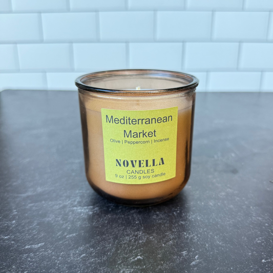 Mediterranean Market Recycled Glass Candle