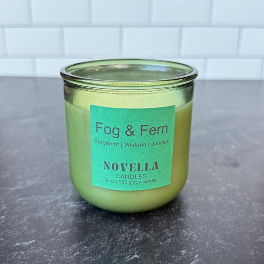 Fog & Fern Recycled Glass Candle