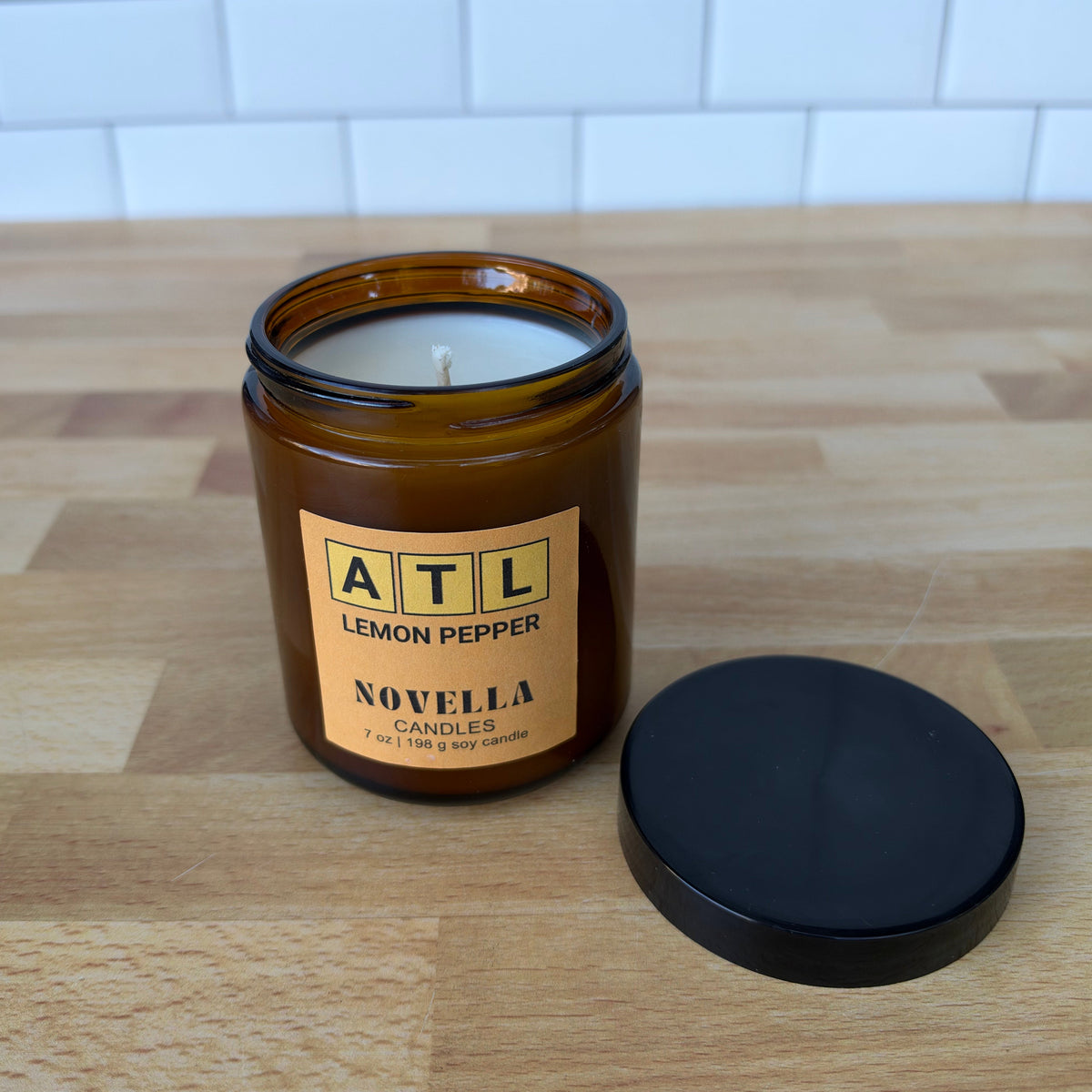 Atlanta Lemon Pepper Amber Jar Candle