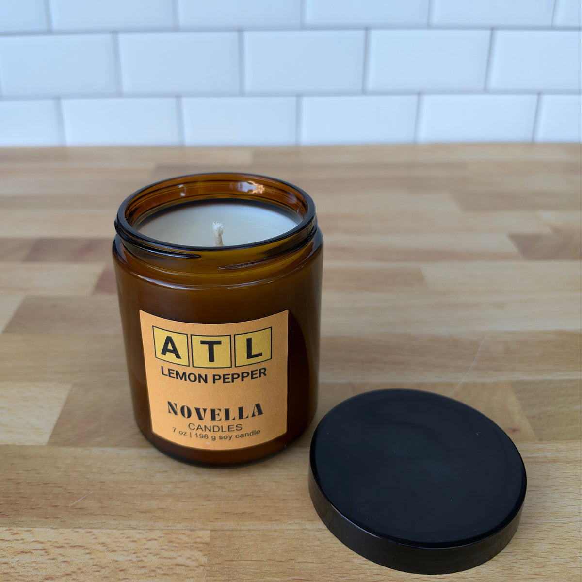 Atlanta Lemon Pepper Amber Jar Candle