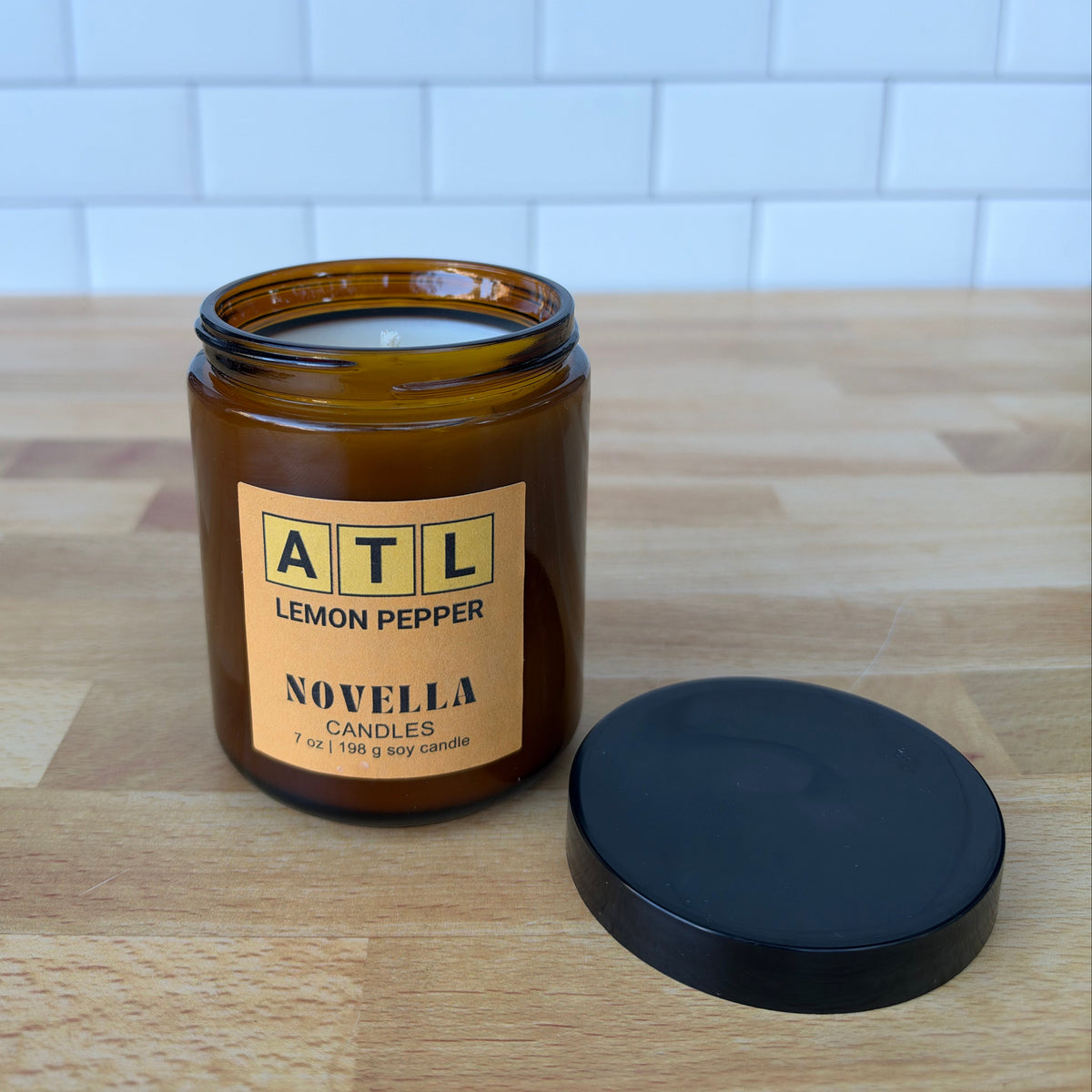Atlanta Lemon Pepper Amber Jar Candle