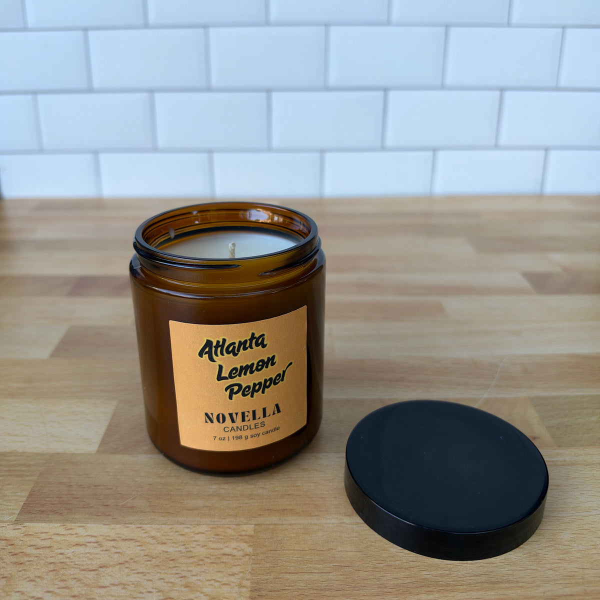 Atlanta Lemon Pepper Amber Jar Candle