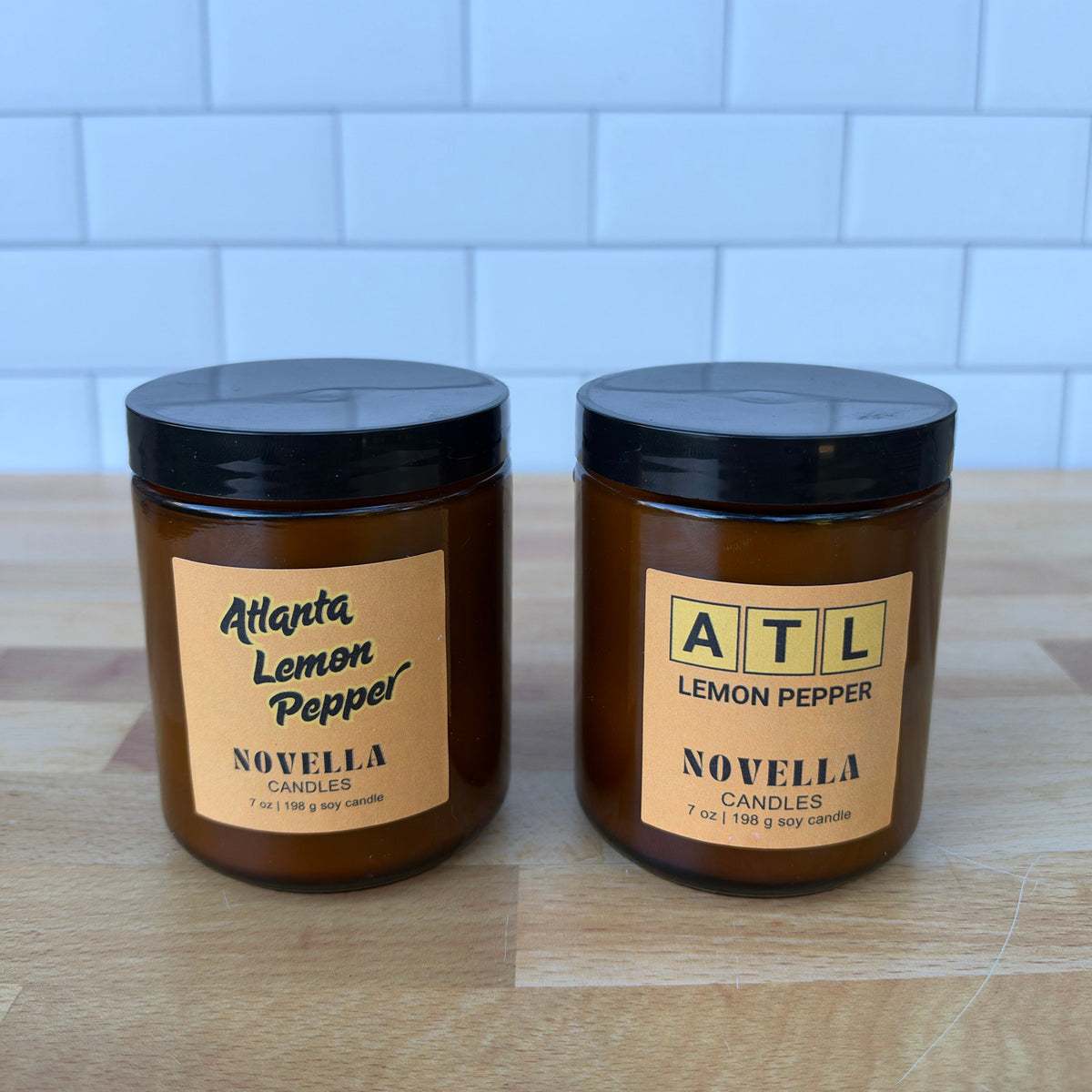 Atlanta Lemon Pepper Amber Jar Candle