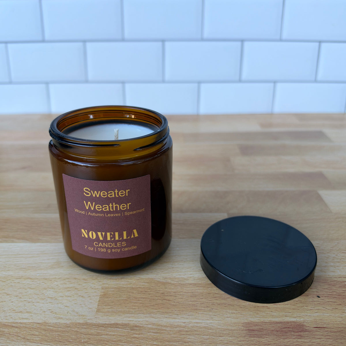 Sweater Weather Amber Jar Candle