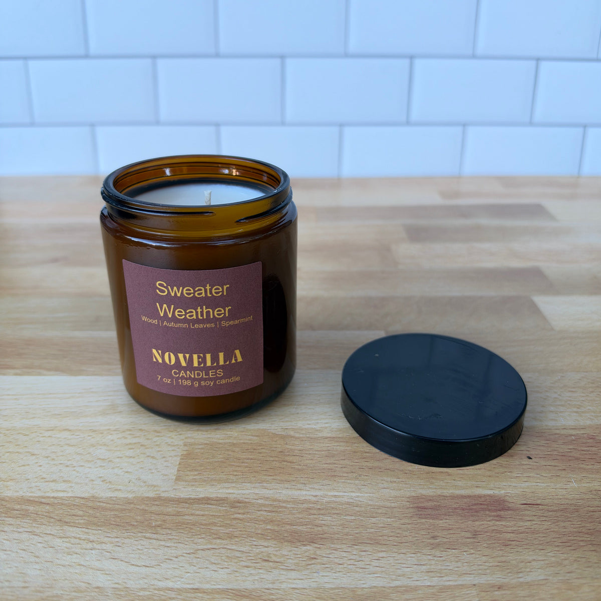 Sweater Weather Amber Jar Candle