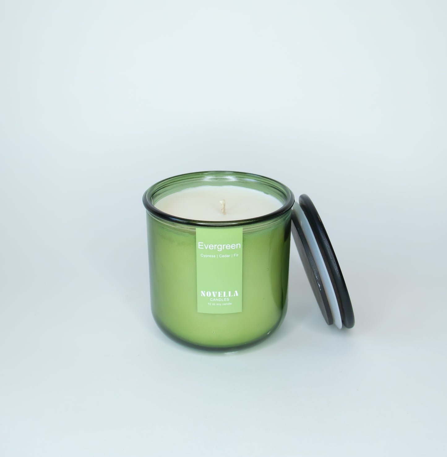 Evergreen Recycled Glass Candle