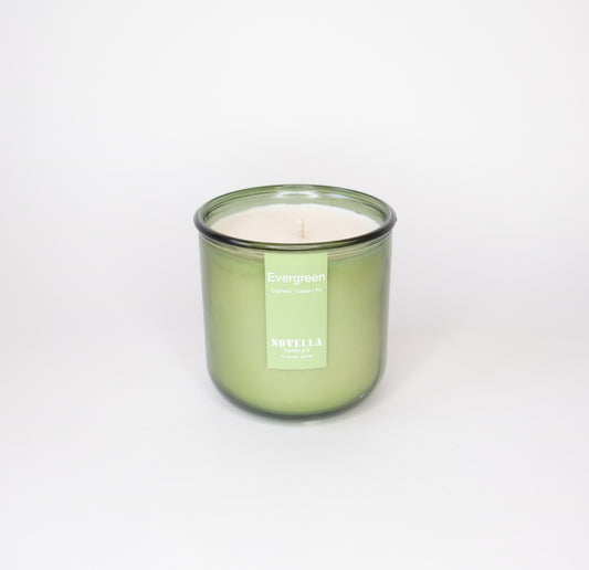 Evergreen Recycled Glass Candle