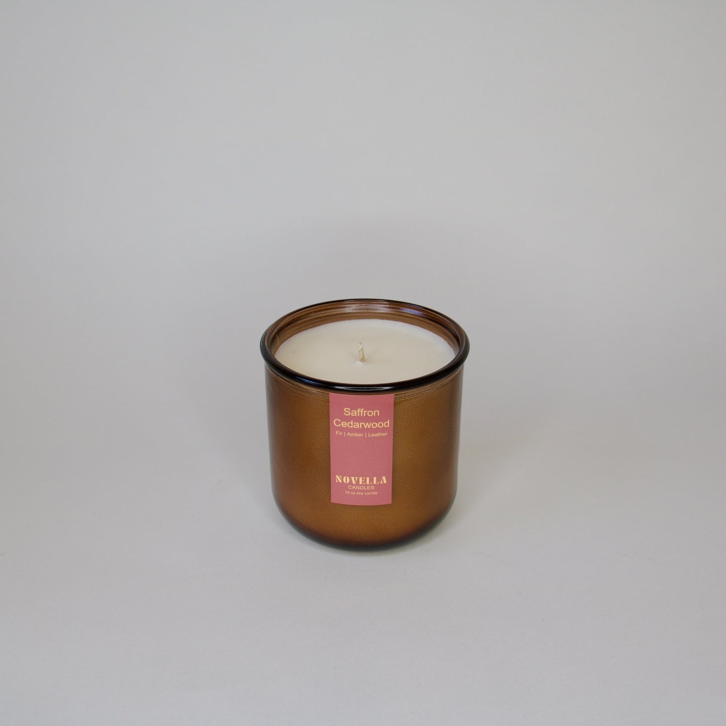 Saffron Cedarwood Recycled Glass Candle