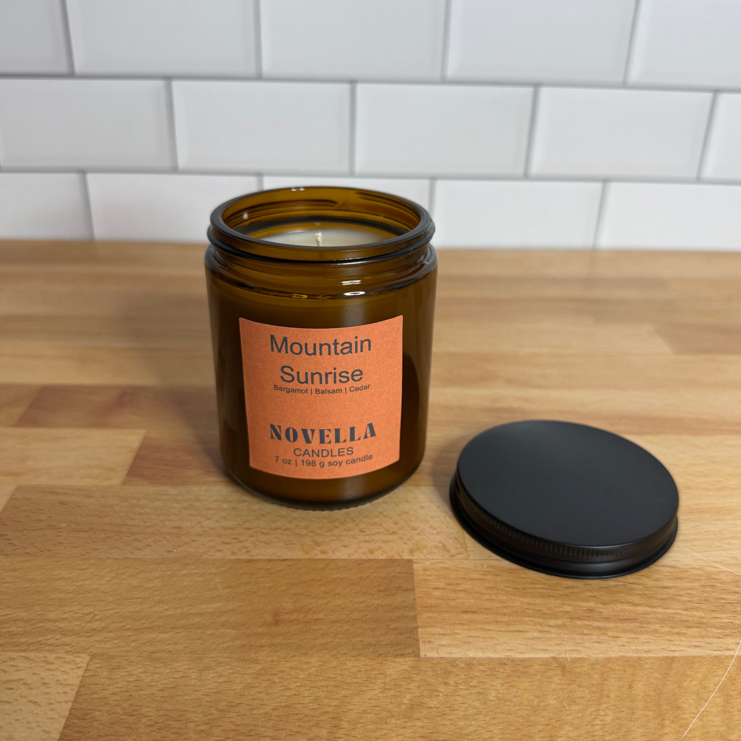 Mountain Sunrise Amber Jar Candle