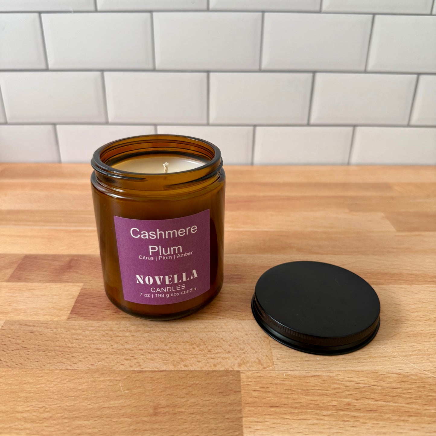 Cashmere Plum Amber Jar Candle