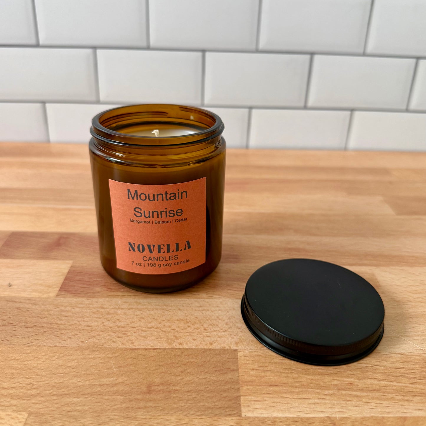 Mountain Sunrise Amber Jar Candle