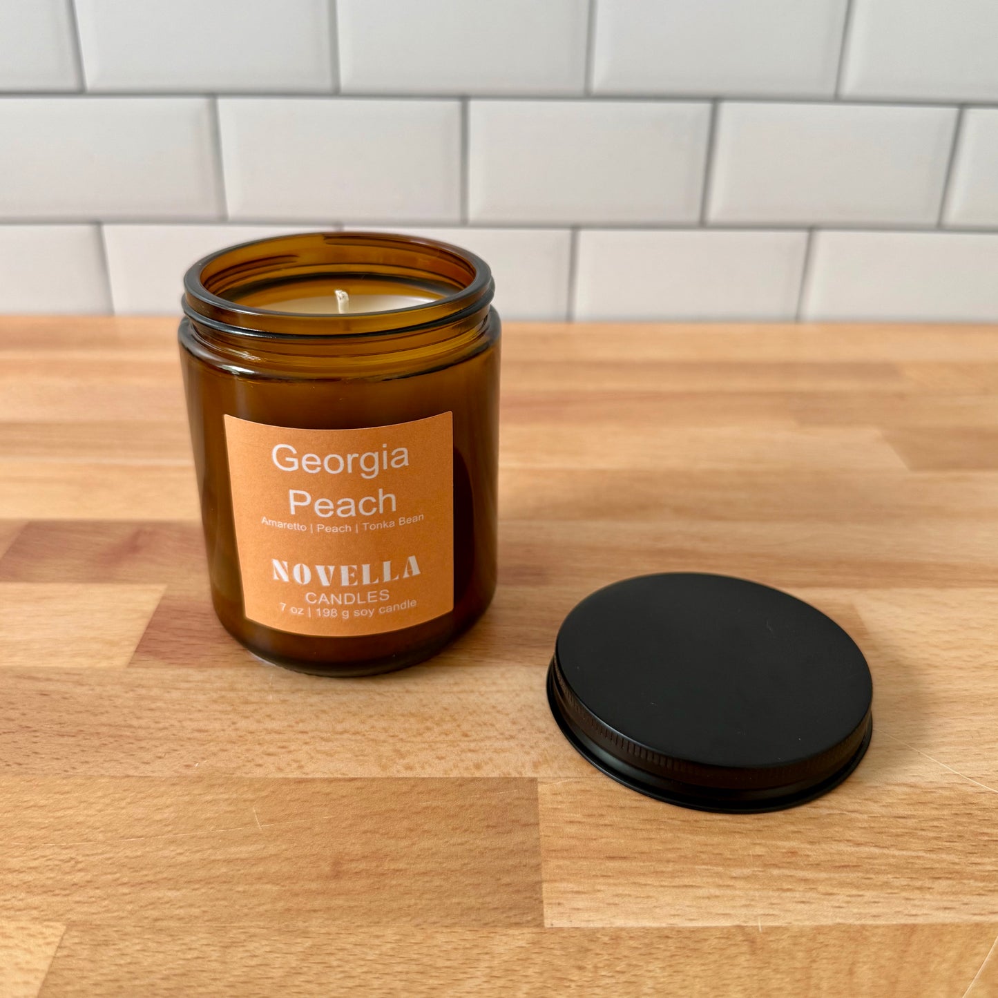 Georgia Peach Amber Jar Candle
