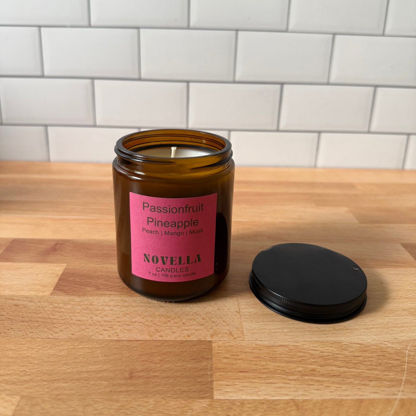 Passionfruit Pineapple Amber Jar Candle