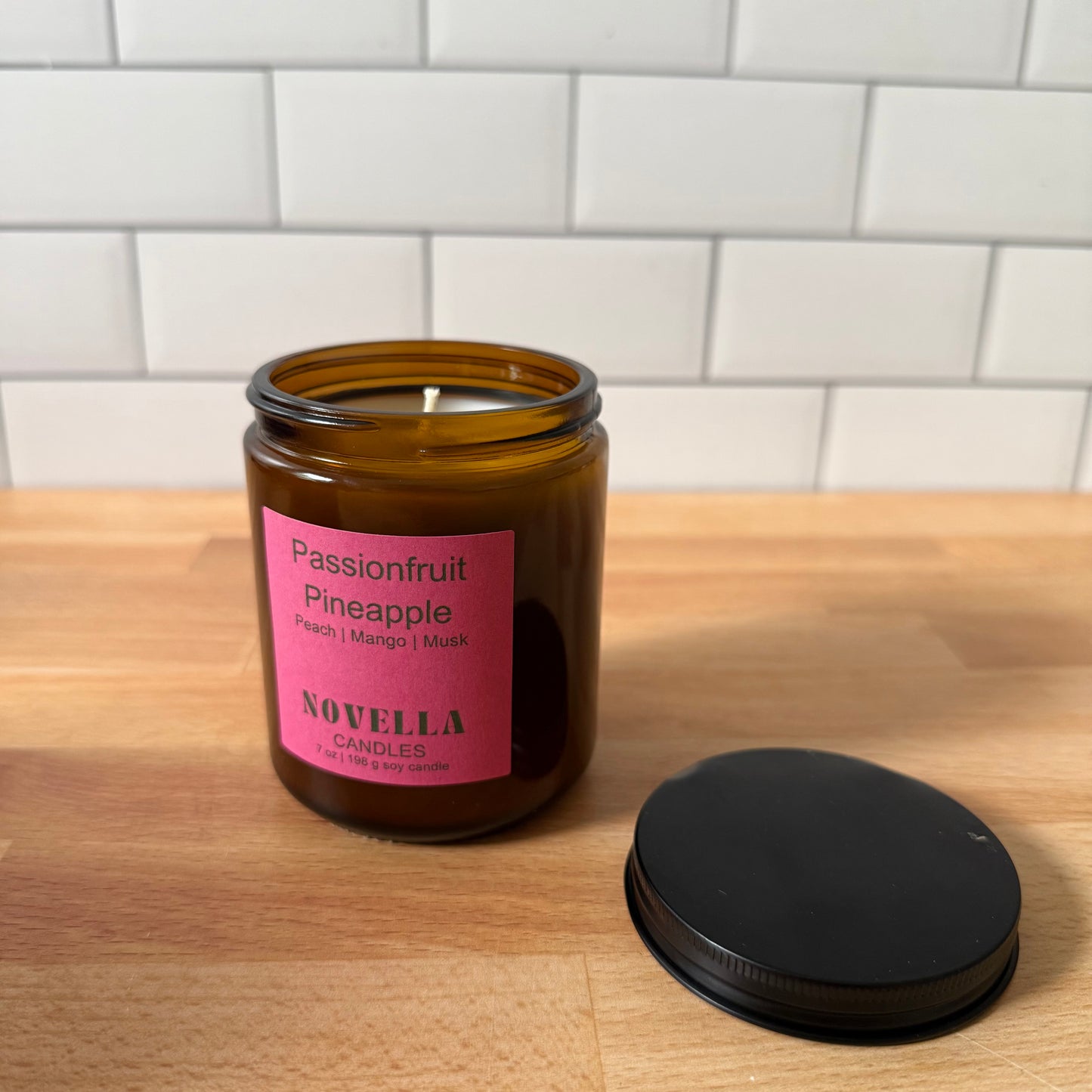 Passionfruit Pineapple Amber Jar Candle