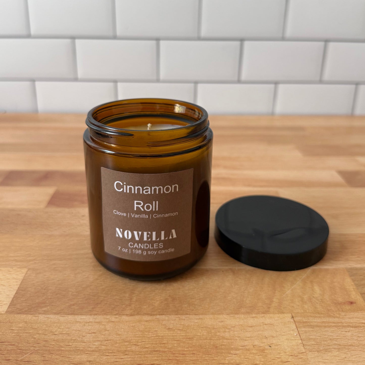 Cinnamon Roll Amber Jar Candle