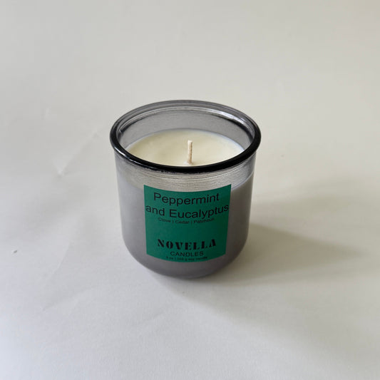 Peppermint & Eucalyptus Recycled Glass Candle