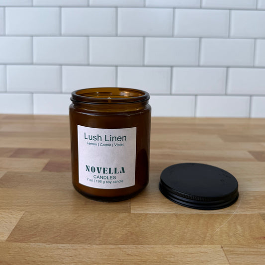 Lush Linen Amber Jar Candle
