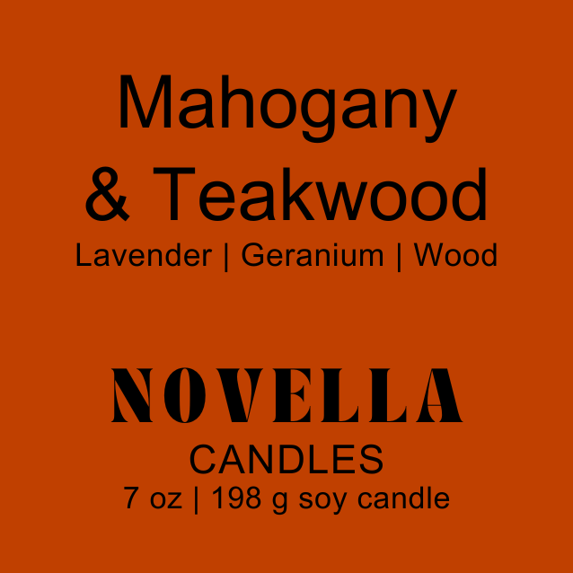 Mahogany Teakwood Amber Jar Candle