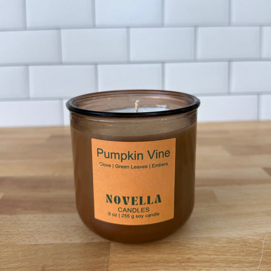 Pumpkin Vine Recycled Glass Candle