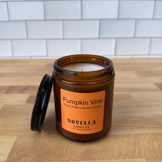 Pumpkin Vine Amber Jar Candle