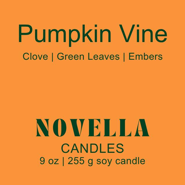 Pumpkin Vine Recycled Glass Candle