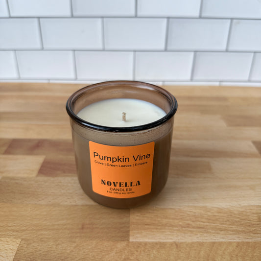 Pumpkin Vine Recycled Glass Candle