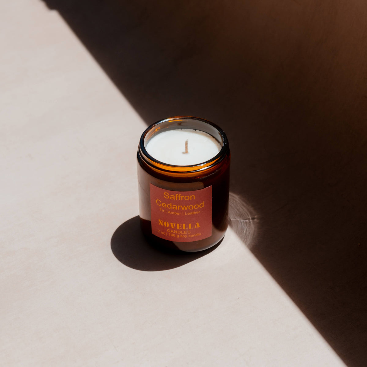 Saffron Cedarwood Amber Jar Candle