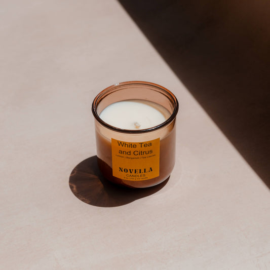 White Tea & Citrus Recycled Glass Candle