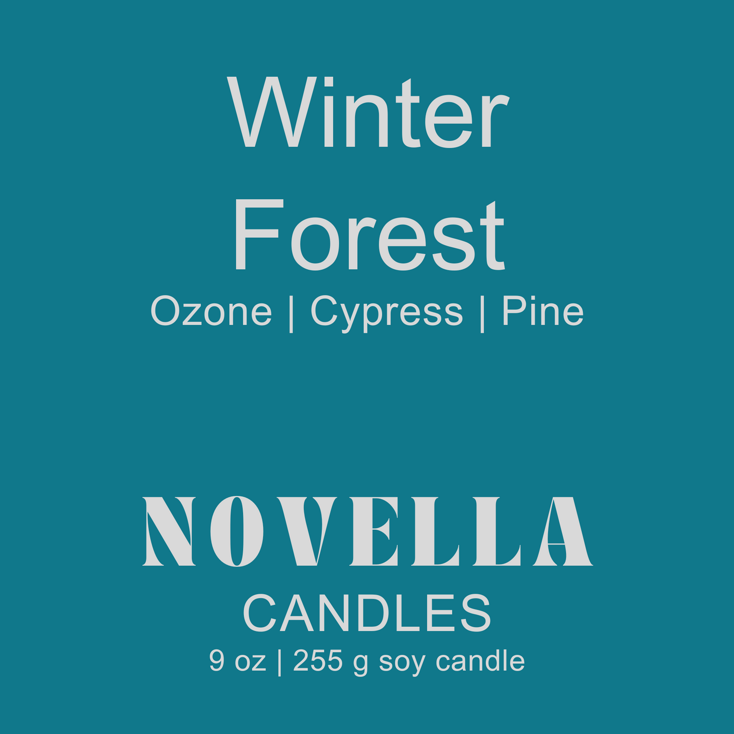 Winter Forest Recycled Glass Candle